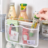 Yeknu  1pc Refrigerator Door Organizer, Fridge Hanging Mesh Bag For Kitchen Storage Bag
