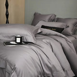 Yeknu 600TC Egyptian Cotton Soft Hotel Style Bedding Set Double Queen King Size Duvet Cover Bed Sheet/Fitted Sheet Pillowcases 4Pcs