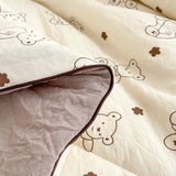 Yeknu Washed Double Gauze Spring Summer Quilt Queen Grade A Lightweight Comforter Soya Fibre Filling Soft Breathable Summer Blanket
