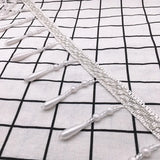 Yeknu  12M Curtain Beads Lace Tassel DIY Curtain Mantle Head Decor Accessories Imitation Pearl Beaded Fringe Lace Trim Upholstery
