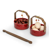 Yeknu  Red Bucket Supplies Send A Couple A Pair of Wedding Supplies Small Red Bucket Ornaments Decorate Holiday Parties