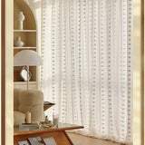 Yeknu  Curtains for Bedroom Living Dining Room French Luxury Retro Dream Butterfly Yarn White Tulle High End Balcony Windows Door