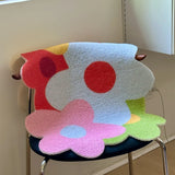 Yeknu  Floral PVC Welcome Doormat Colorful Cuttable Bathroom House Entrance Mat Carpet Anti Slip Floor Pad Outdoor Aesthetic Home Decor