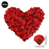 Yeknu  Red Artificial Silk Rose Petals For Romantic Nights Weddings Proposals Anniversary Valentine's Day Event Party Floral Decoration