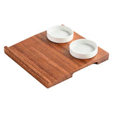 Yeknu  Korean-style cold food rice cake wooden tray, coffee plate, retro dipping sauce snack plate, Korean cuisine tableware