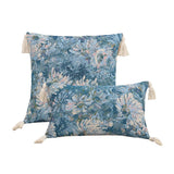 Yeknu  Cotton Linen Flower Cushion Pillowcase Retro European Style Living Room Sofa Backrest High Precision Jacquard Cushion Cover