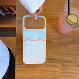 Yeknu  Goldfish Koi Fish Blue Gradient Phone Case For iPhone 14 15 16 17 ProMax 13 17air Luxury Shockproof Tpu Cover Artistic Decor