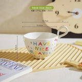 Yeknu High Beauty Female Coffee Cup Set High Grade Exquisite Afternoon Tea Cup Advanced Ceramic Mug