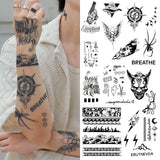 Yeknu  1Set of 20Pcs Waterproof Temporary Tattoo Stickers, Long-lasting Waterproof for One to Two Weeks, Suitable For Arm, Chest, Leg
