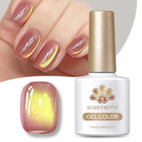 Yeknu  10ml Green Endless Summer Cat Magnetic Gel Nail Polish  Glass Bead Shadowstar Bamboo Soak Off UV Nail Art Varnish