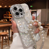 Yeknu  Holographic Heart Silicone Phone Case For iPhone 17 ProMax 17 15 16 13 14 12 Air 11 Case Funda Sparkling Rhinestone Camera Frame