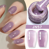 Yeknu  10ml Jelly Nude Gel Nail Polish Crystal Translucent Coffee Soak Off Semi-Permanent Varnish Base Top Coat Manicure
