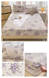 Yeknu Elastic Fitted Sheet Floral Style Bedsheet Soft Bed Cover Home Bed Linen Sheets drap de lit (Pillowcase Need Order)