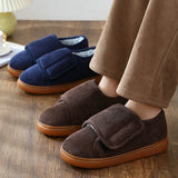 Yeknu  Winter Men CottonSlippers Short Plush Men's Cotton Boots Indoor Fluffy House Fur Slippers Men Casual Soft Fur Furry Men Shoes