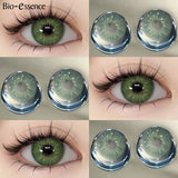 Yeknu  1 Pair Colored Contact Lenses for Eyes Natural Contact Lenses Fashion Lenses Blue Eye Lenses Green Lenses
