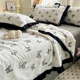 Yeknu  washed cotton air conditioner quilt four-piece summer cool quilt thin double summer quilt core machine washable