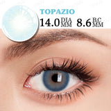 Yeknu  1Pair Color Contact Lenses for Blue Eyes Natural Pupils Green Ice Lenses Eye Color Contact Lens