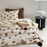 Yeknu New Selected High Grade Sheep Rollie Loop Fleece Warm Blanket for Autumn Winter Fluffy Warmth Sofa Blankets Thicken Bed Blanket