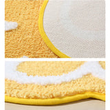 Yeknu  Cute Round Flower Tufting Rug Carpet Soft Plush Tuftted Feet Paid Carpet  Bathroom Anti-slip Doormat Sofa Bedside Rugs