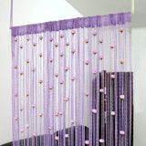 Yeknu  Thiened No-Drill Rose Line Curtain Modern mat Living Room Partition Baund Decorative Hanging Door Curtain