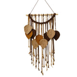 Yeknu  Handmade Boho Leaf Macrame Hanging Tapestry Autumn Maillard Home Room Decoration Accessories Aesthetic Wall Art Holiday Decor