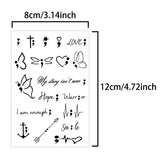 Yeknu  1Pc Small Pattern Waterproof Temporary Tattoo Sticker, Long-lasting Waterproof for One to Two Weeks, Suitable For Palm, Arm.