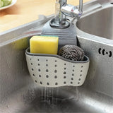 Yeknu  Double-layer Sink Hanging Bag Kitchen Rack Faucet Sponge Holder Storage Hanging Basket Kitchen Storage Rack Sink Accessories ﻿