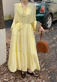 Yeknu  Autumn Sweatshirt Dress Women Striped Print Fashion Ruffle Pleated Korean Style Ladies Dresses Loose Casual Woman Long Dress