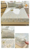 Yeknu Elastic Fitted Sheet Floral Style Bedsheet Soft Bed Cover Home Bed Linen Sheets drap de lit (Pillowcase Need Order)