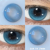 Yeknu  1Pair Real Color Eye Lenses Myopia Pink Blue Contact Lenses Eye Color Lenses Makeup Pupils Graduate Lenses Fast Shipping