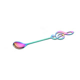 Yeknu  10pcs 304 Stainless Steel Musical Notes Coffee Spoon Stirring Cup Spoon Music Stick Ice Cream Gift Spoon
