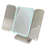 Yeknu  LED Makeup Mirror Desktop with Light, Ins style，Three-sided Folding, Dormitory Desktop, Beauty and Bedroom Dressing Mirror，