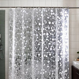 Yeknu  Transparent Waterproof Shower Curtain Bathroom Translucent Partition Curtain Easy Clean Wipe Mildew Proof Curtains with Hooks