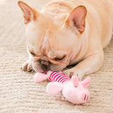 Yeknu  Long Strip Shaped Pet Plush Toy.Pig/duck/elephant Cartoon Sound Toys,Dog Bites, Relieves Boredom, Interactive Companion Toy