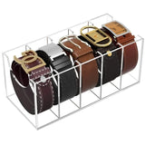 Yeknu  Belt Organizer Display Case for Tie and Belt Compartments Belt Organizer for Closet and Drawer Belt Storage