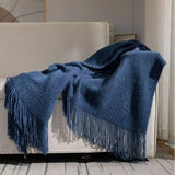 Yeknu 2025 new room tassel towel blanket sofa towel bedside blanket bedside flag hotel blanket