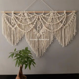 Yeknu Large Macrame Tapestry Handwoven  Bohemian Tapestry Wall Hanging Boho Decor Living Room Bedroom Background Decoration
