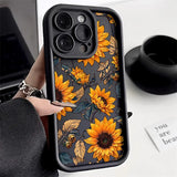 Yeknu  Cute Flower Phone Case For iPhone 11 Case iPhone 15 13 16 17 12 14 Pro Max XR X XS 7 8 Plus SE Anti-drop Shockproof Cover Funda
