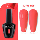 Yeknu  15ml Orange Color Nail Gel Polish Semi Permanent Red Pink Gellack Nail Art Salon Soak Off UV LED Glitter Nail Gel Varnish