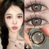 Yeknu  2PCS Color Contact Lenses with Myopia diopter Beauty Soft Lens Green Pupil for Natural Effect Eye Brown Free Shipping