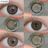 Yeknu  New 1Pair Colored Contact Lenses for Eyes Natural Big Brown Contacts Lenses Black Lenses Beauty Pupils Eye Color Lenses