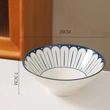 Yeknu  Nordic Ceramic Fruit Salad Dinner Plate, Dessert Soup Noodle Rice Bowl, Creative Home Restaurant Kitchen Supplies Tableware, 1Pc