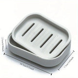 Yeknu  Portable Soap Dishes Double-layer Plastic Soap Box Household Bathroom Drain Soap Tray Bathroom Soap Box With Cover