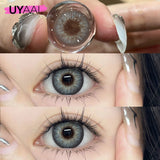 Yeknu  Optical Lenses for Woman 1 Pair High Quality Colored Eye Contacts with Degree Myopia Blue Pupils Natural Lenses Brown Len