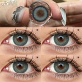 Yeknu  New 1 Pair Colorful Contact Lenses for Eyes Fashion Natura Gray Eye Contacts Blue Eye Lenses Green Lenses Yearly