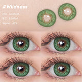 Yeknu  Green Colored Contact Lenses 1 Pair | Y2K Summer Festival Essential, Ideal for Selfie & Street Shooting, Fashionable
