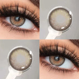 Yeknu  1 Pair Korean Colored Contact Lenses With Prescription Myopia Lenses Green Lenses Grey Lenses High Quality Contacts