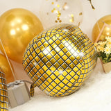 Yeknu  Disco Party Decor Gold and Silver Glitter Disco Foil Balloons 22-inch Bachelorette Birthday Party Night Clubs Bars Balloon Decor