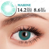 Yeknu  1Pair Color Contact Lenses for Blue Eyes Natural Pupils Green Ice Lenses Eye Color Contact Lens
