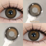 Yeknu  1 PAIR Big Brown Contact Lenses for Makeup Eyes Big Black Lenses Myopia Color Contact Lenses Belleza Pupils Grey Lenses